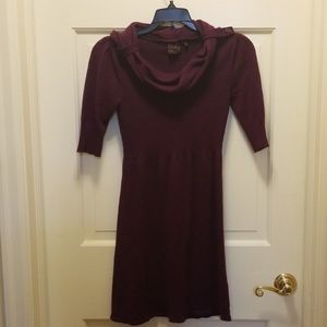Dark purple sweater dress